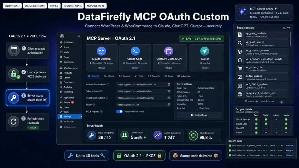 DataFIrefly MCP OAuth IA Custom wordpress Module