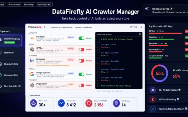 AI Crawler Manager — PrestaShop 8 & 9