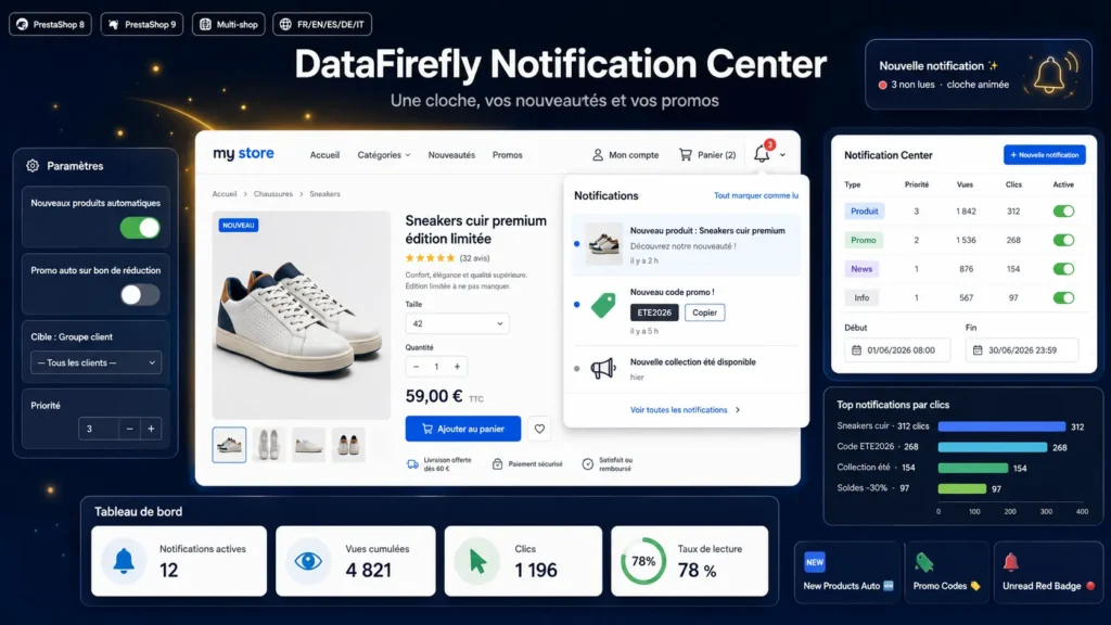 DataFirefly Notification Center Prestashop