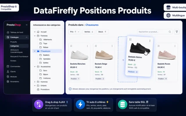 DataFirefly Positions Produits catégories pour PrestaShop