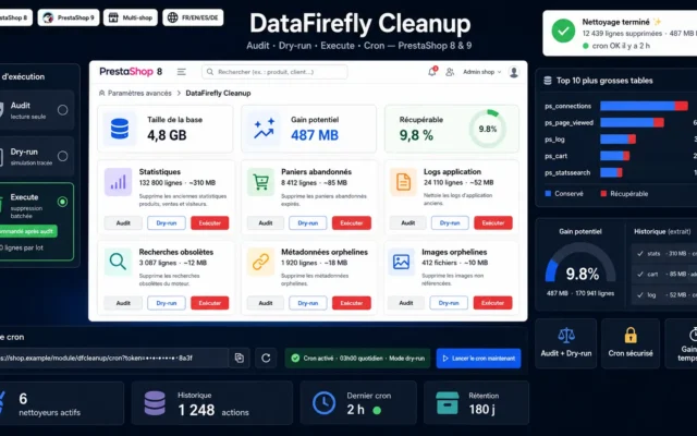 DataFirefly Cleanup — Pulizia di base PrestaShop 8 e 9