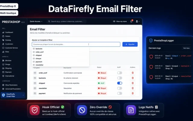 DataFirefly Prestashop Email Filter module