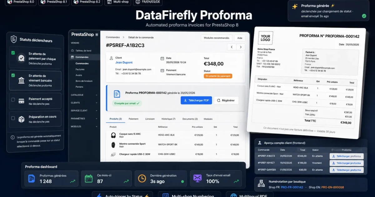 Proforma Invoices PrestaShop: automatic PDF generation