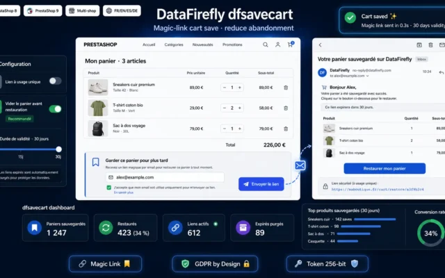 DataFirefly Save Cart For Later Prestashop Module