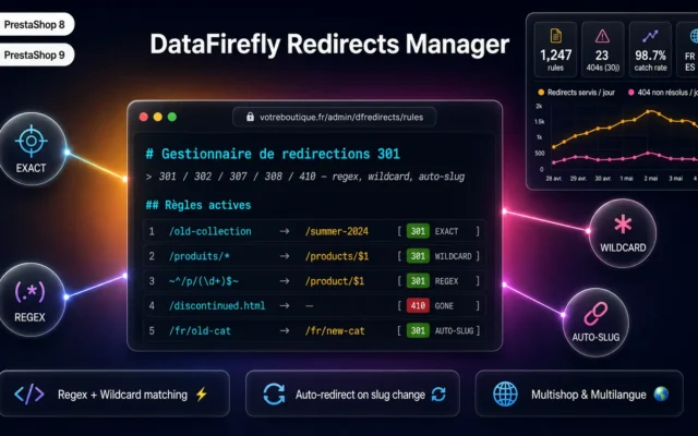 Gestionnaire de redirections 301 - 404 intelligent