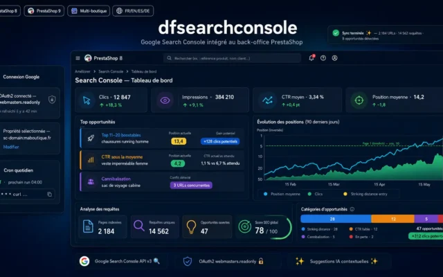 dfsearchconsole — Google Search Console intégré pour PrestaShop 8 et 9