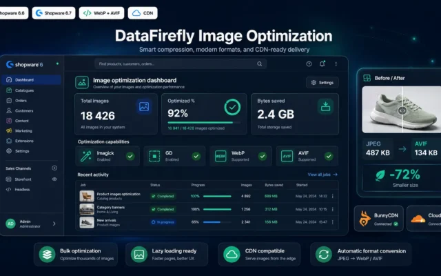 DataFirefly Image Optimizer — WebP, AVIF, Compression and CDN for Shopware 6