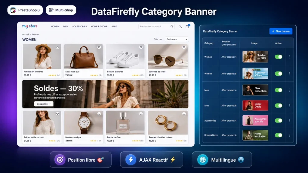 Module Bannière Catégorie PrestaShop 8