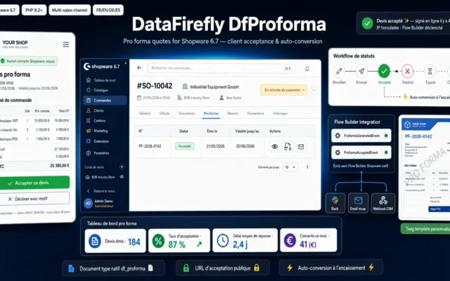 DfProforma Shopware — Pro forma quotes for Shopware 6.7 with client acceptance and auto-conversion