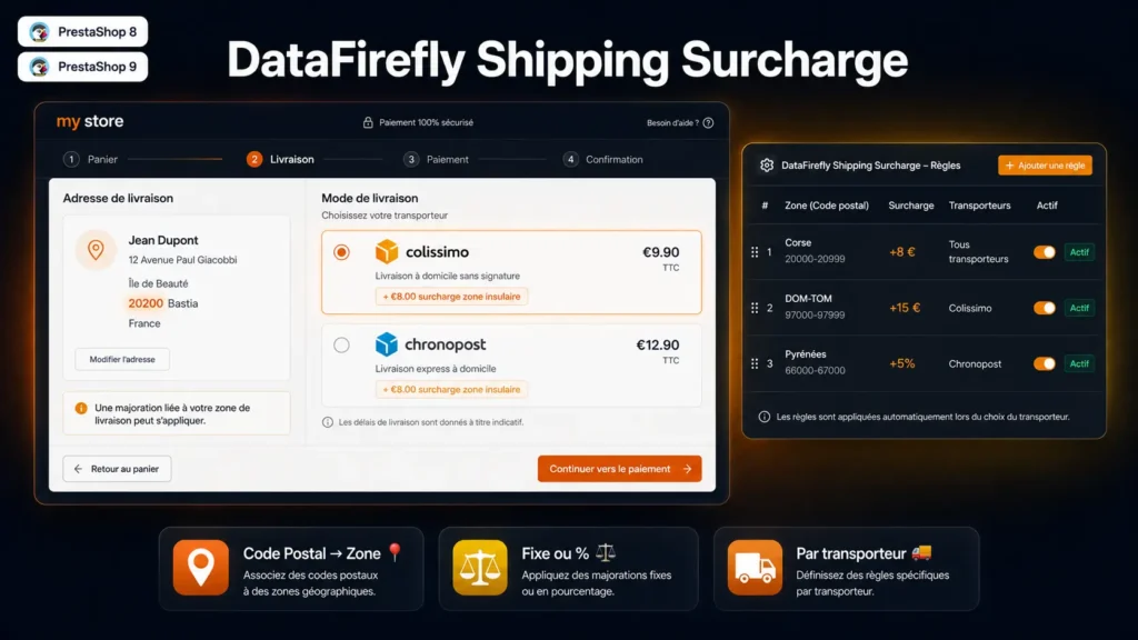 Shipping surcharge datafirefly