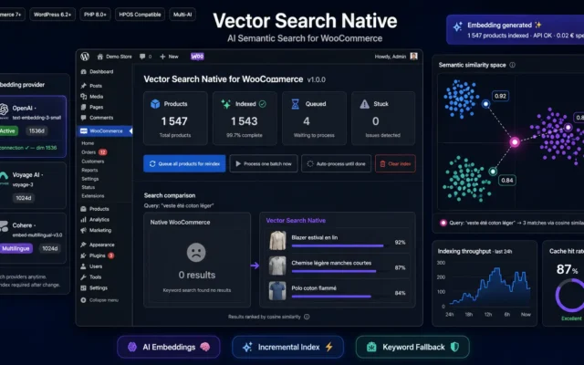 Vector Search Native — AI Semantic Search for WooCommerce