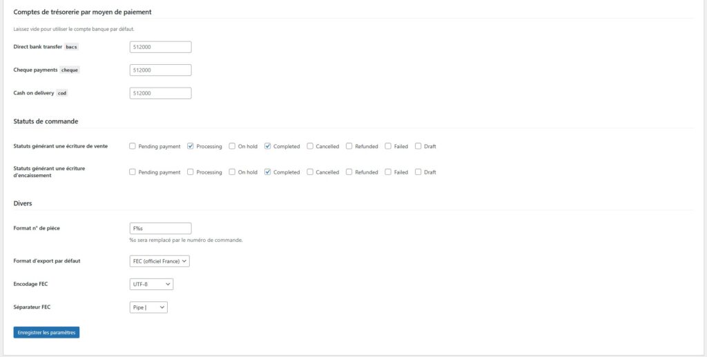 WooCommerce Accounting Export — FEC, Sage 100, EBP, Pennylane, Tiime, Indy, Quadratus