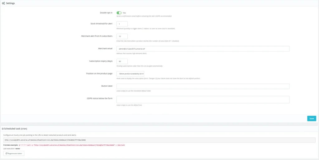 DataFirefly Waitlist: powiadomienie o dostępności ze śledzeniem konwersji dla PrestaShop 8 i 9