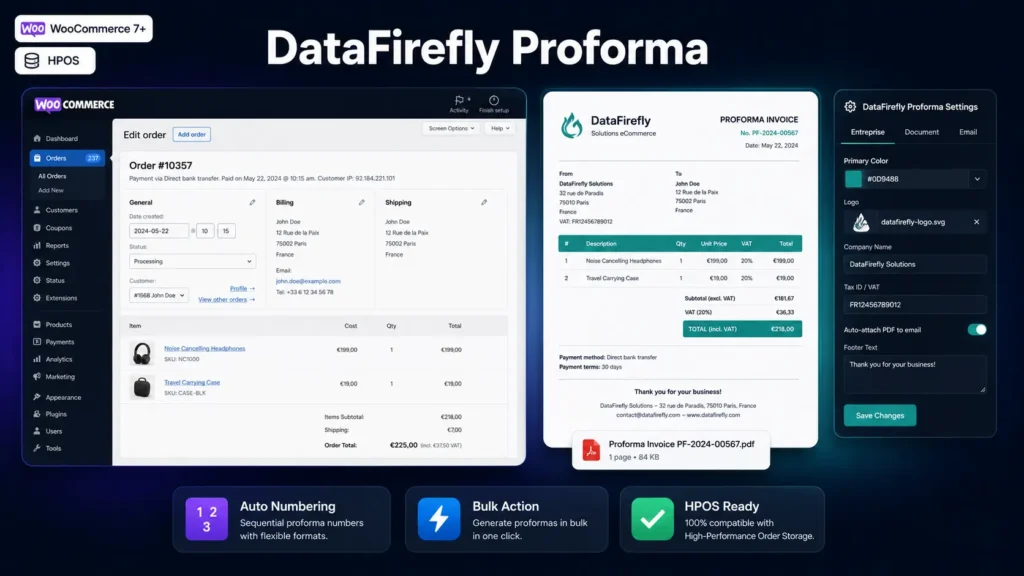 Facture proforma woocomerce by DataFirefly