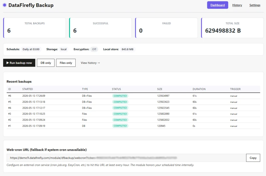 screenshot 1 - DataFirefly Backup
