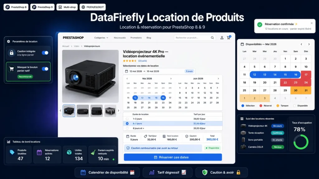 DataFirefly Location de Produits Prestashop