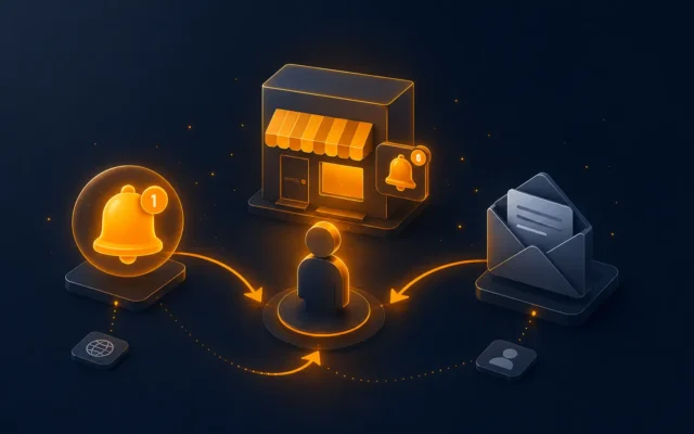 Web Push vs email : reconquérir ses visiteurs sans abonnement mensuel