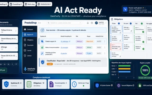 AI Act Ready — Conformité EU AI Act pour PrestaShop 8 / 9