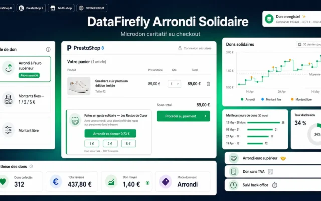 DataFirefly Arrondi Solidaire Module Prestashop