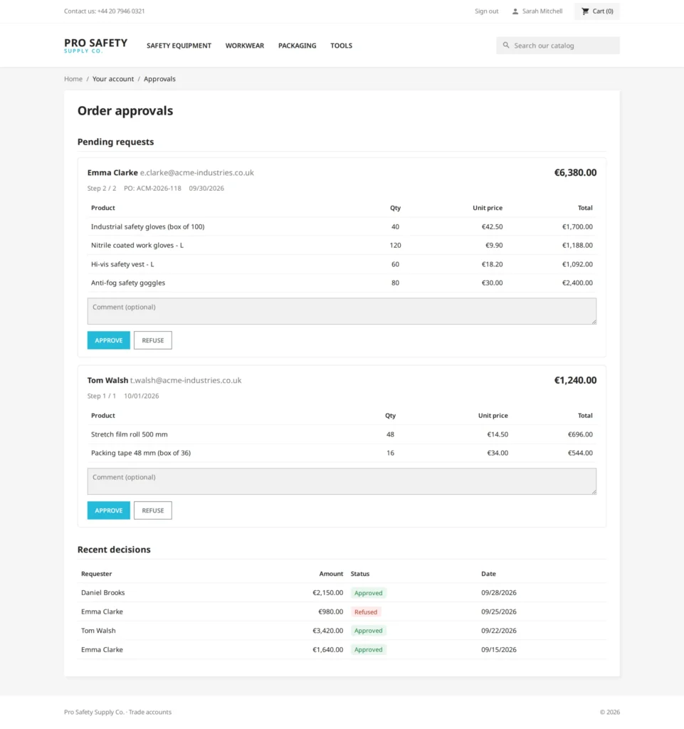 B2B-accounts met Meerdere Gebruikers: Teams & Rollen PrestaShop 8 & 9