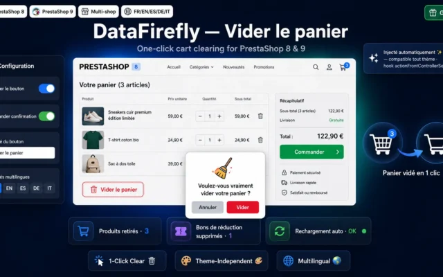 Bouton Vider le Panier — PrestaShop 8 & 9