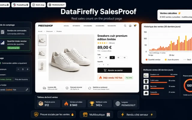 Compteur de Ventes — Nombre de ventes affiché sur la fiche produit (PrestaShop 8 & 9)
