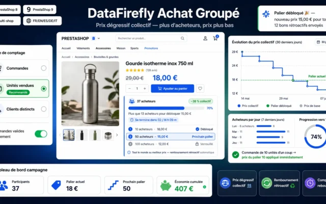 DataFirefly Achat Groupé & Prix Dégressif Collectif Module Prestashop