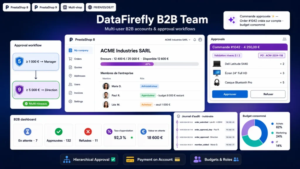DataFirefly B2B Team Prestashop module