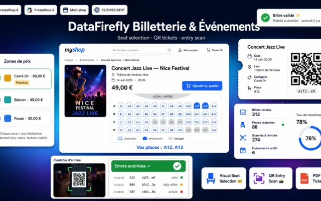 DataFirefly Billetterie & Événements Module Prestashop