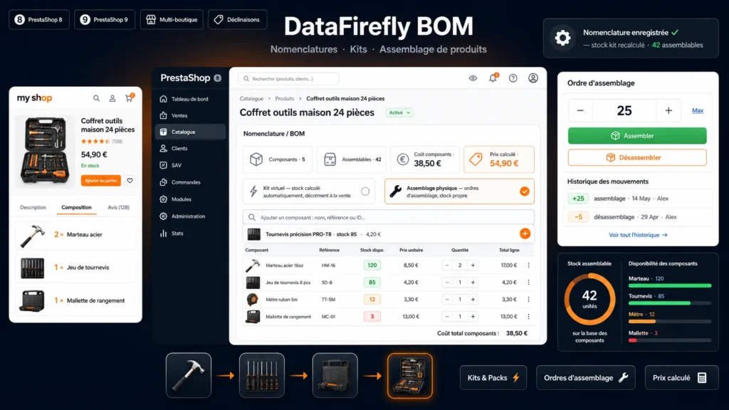 DataFirefly BOM — Nomenclatures & Assemblage de produits