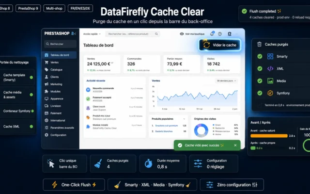 DataFirefly Cache Clear Module Gratuit Prestashop