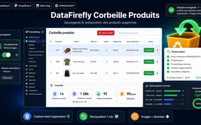 DataFirefly Corbeille Produits Module Prestashop