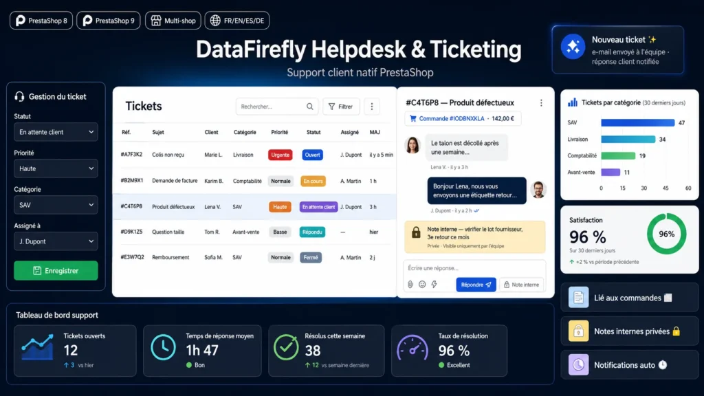 DataFirefly Helpdesk & Ticketing Module Prestashop
