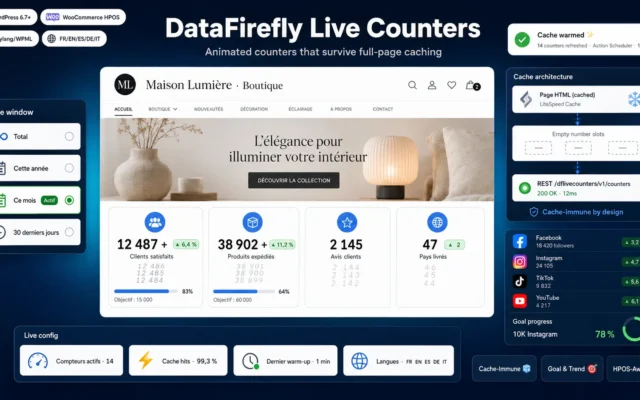DataFirefly Live Counters — WordPress plugin