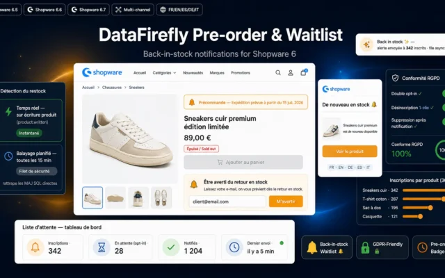 DataFirefly Précommande & Liste d'attente — Shopware 6