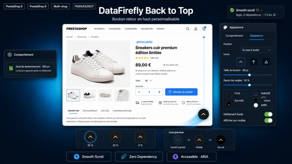 DataFirefly Retour en haut Module Gratuit Prestashop