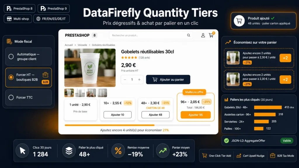 Prix dégressifs design & ajout par palier Module Prestashop