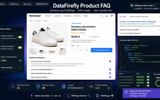 FAQ Produit — Accordéon Statique Module Gratuit Prestashop