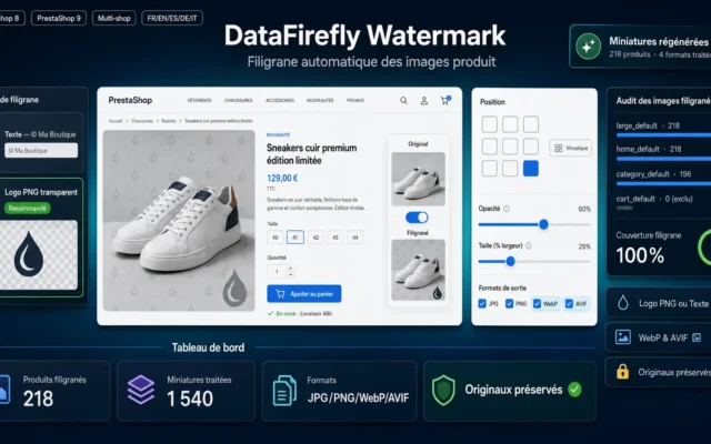 Marca de Agua Automática en Imágenes de Producto — PrestaShop 8 & 9