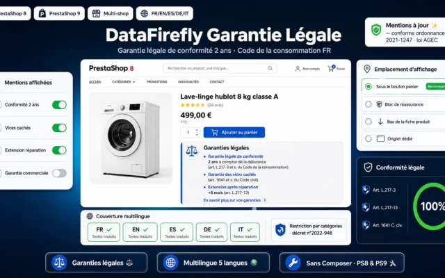 Garantie Légale de Conformité 2 ans – Module PrestaShop 8 & 9