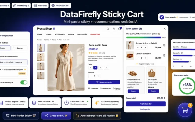 Module Panier Sticky & Cross-sell IA PrestaShop 8/9