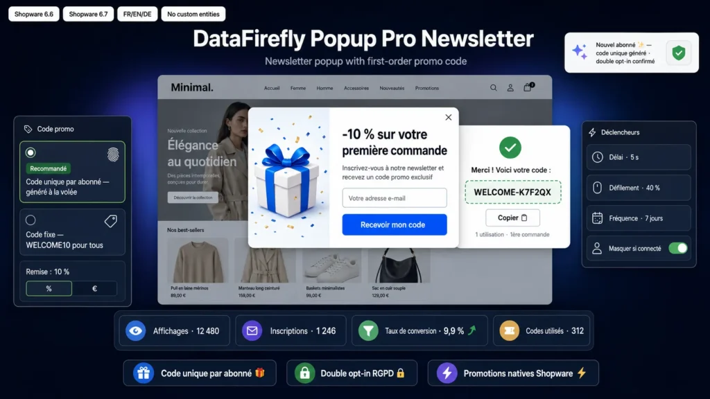 Popup Pro Newsletter — Shopware 6