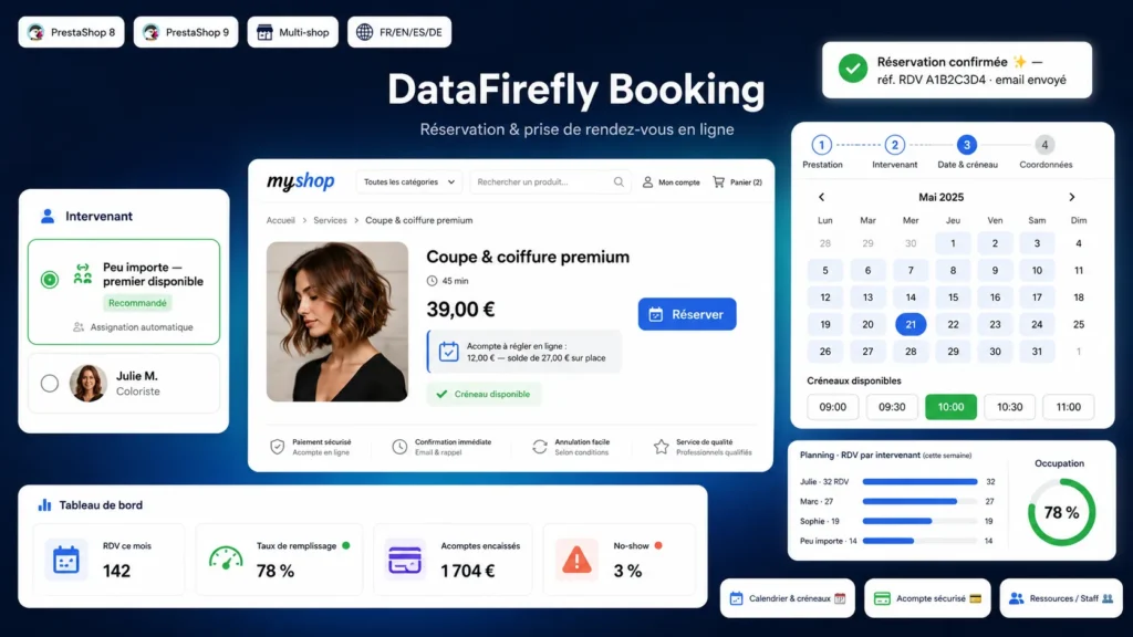 Réservation & Prise de rendez-vous Module Prestashop