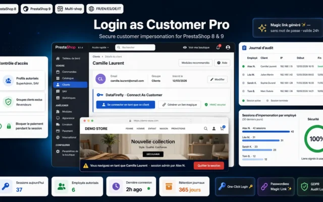 Se connecter en tant que client Pro — Module PrestaShop 8 / 9