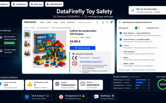Sécurité Jouets & Conformité CE (Avertissements d'Âge) PrestaShop