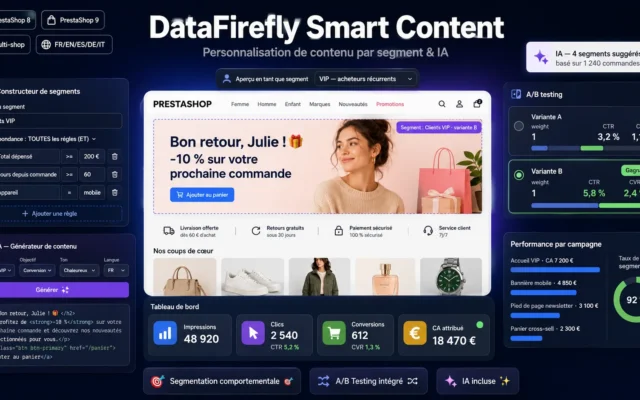 Smart Content – Personnalisation par segment & IA