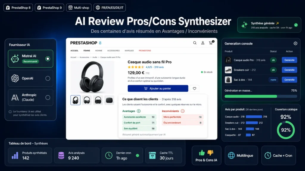 Synthèse IA des avis – Avantages / Inconvénients