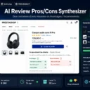 Synthèse IA des avis clients en avantages et inconvénients sur une fiche produit
