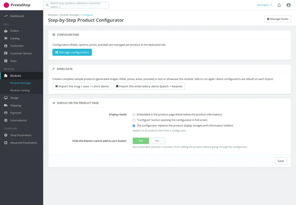 Productconfigurator in Stappen: Visuele Opties, Live Voorbeeld & Prijsimpact (PrestaShop 8 & 9)