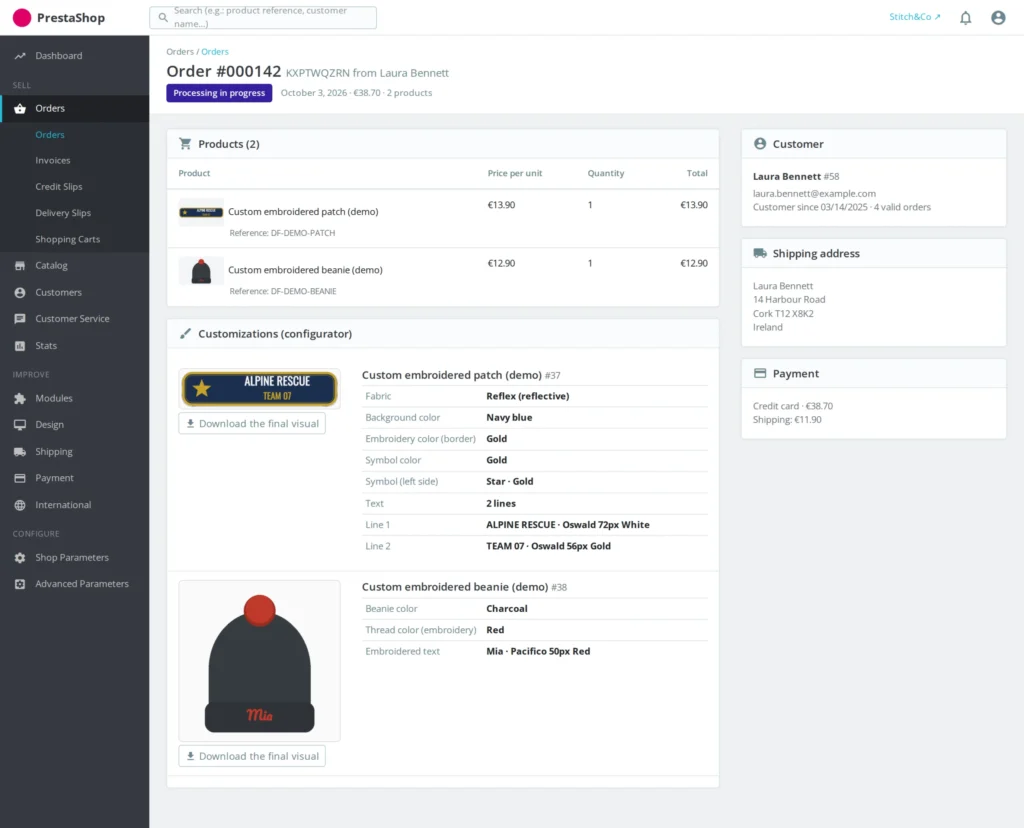 Productconfigurator in Stappen: Visuele Opties, Live Voorbeeld & Prijsimpact (PrestaShop 8 & 9)